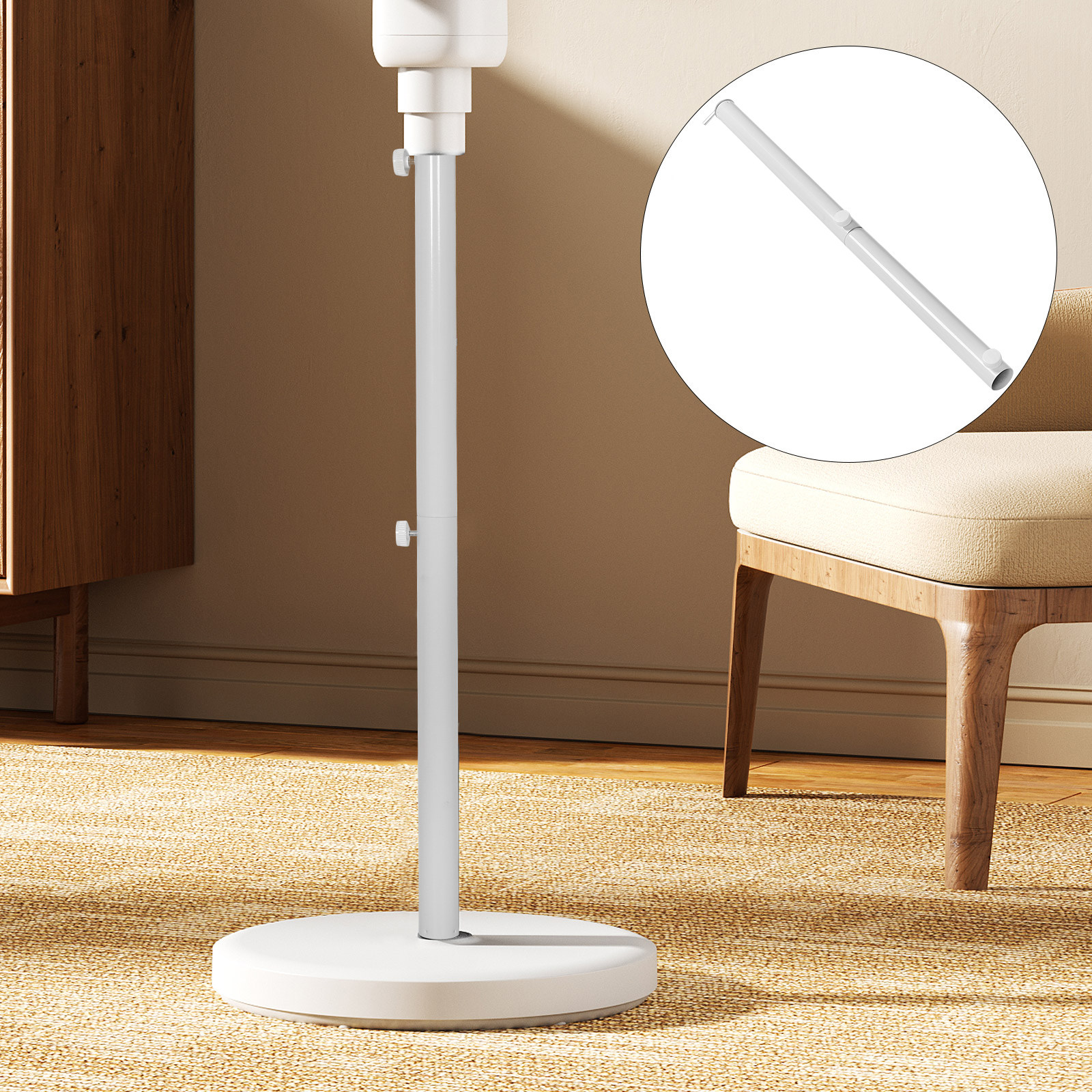 Fishing Rod Holder - Electric Fan Support Column Telescoping Adjustable