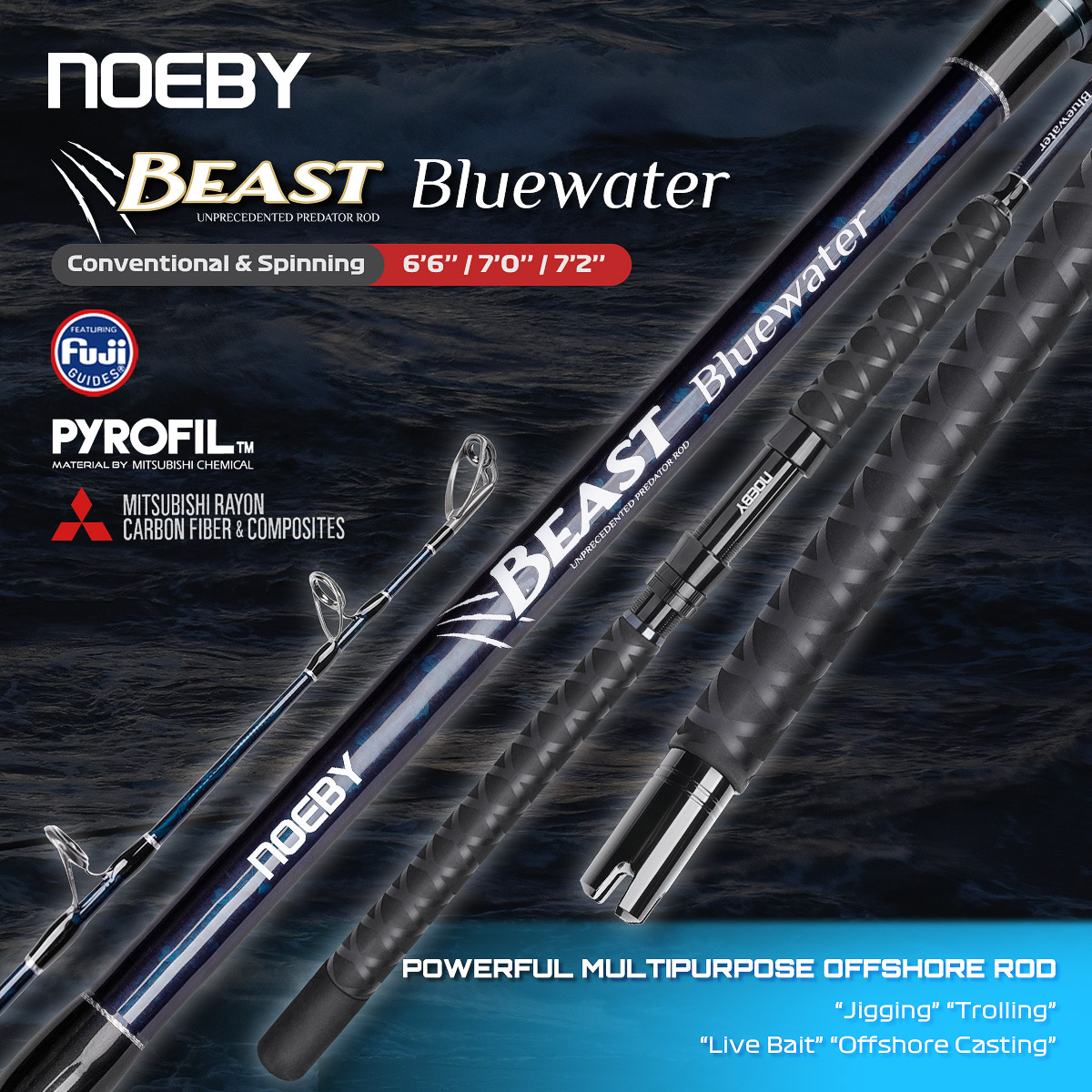 Noeby Beast Offshore Casting F - đánh giá và giá Fishing Rod Surf