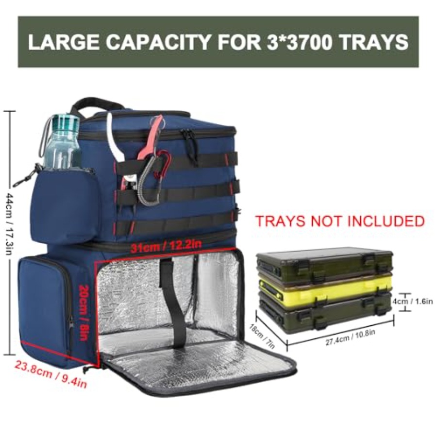 Fishing Backpack, Water Resist - đánh giá và giá Fishing Rod Holder