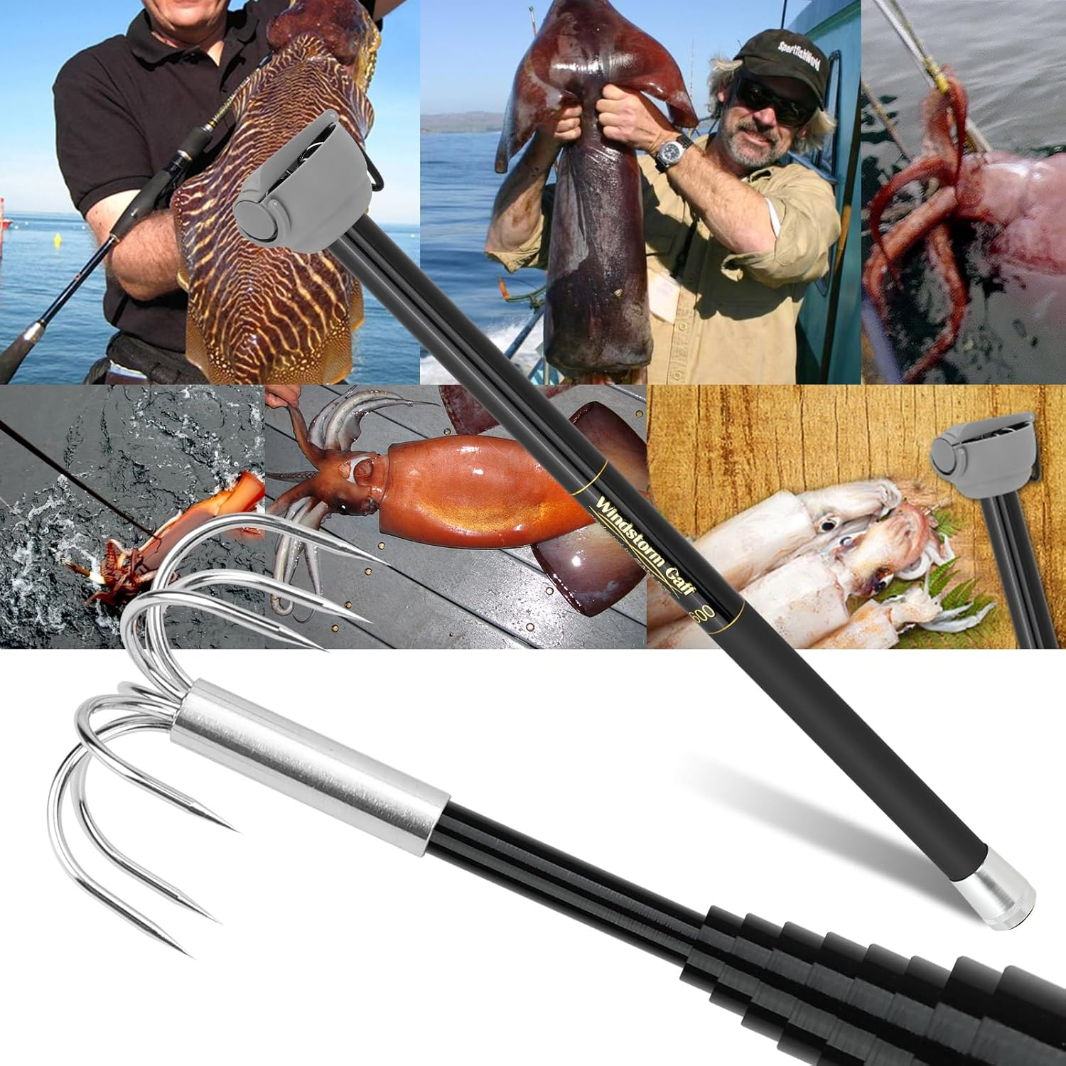 SANLIKE Fishing-Squid Gaff 3M/ - đánh giá và giá Fishing Rod Carbon Fiber