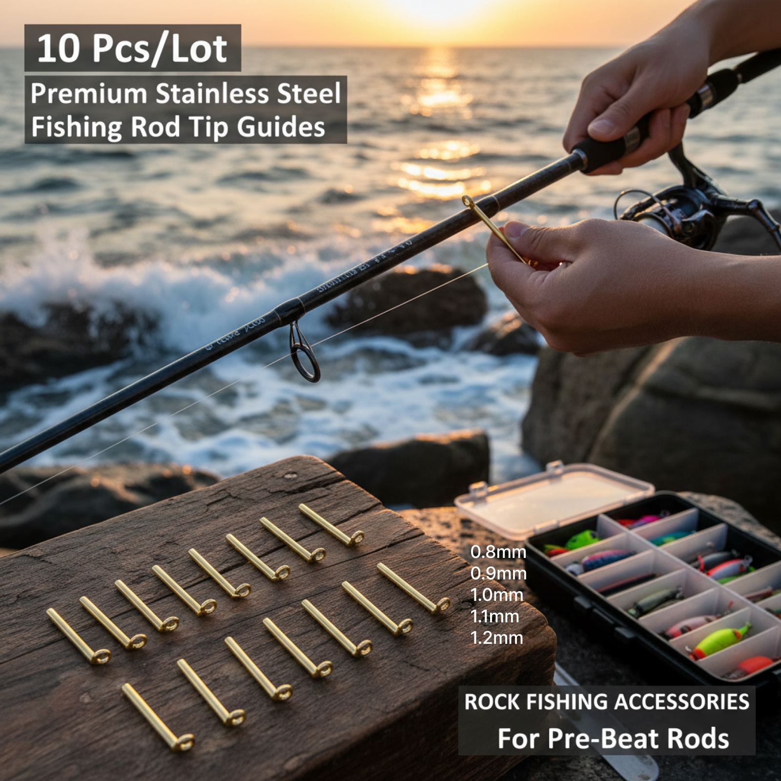 10pcs Fishing Rod Guides Tip T - đánh giá và giá Fishing Rod Guide Replacement