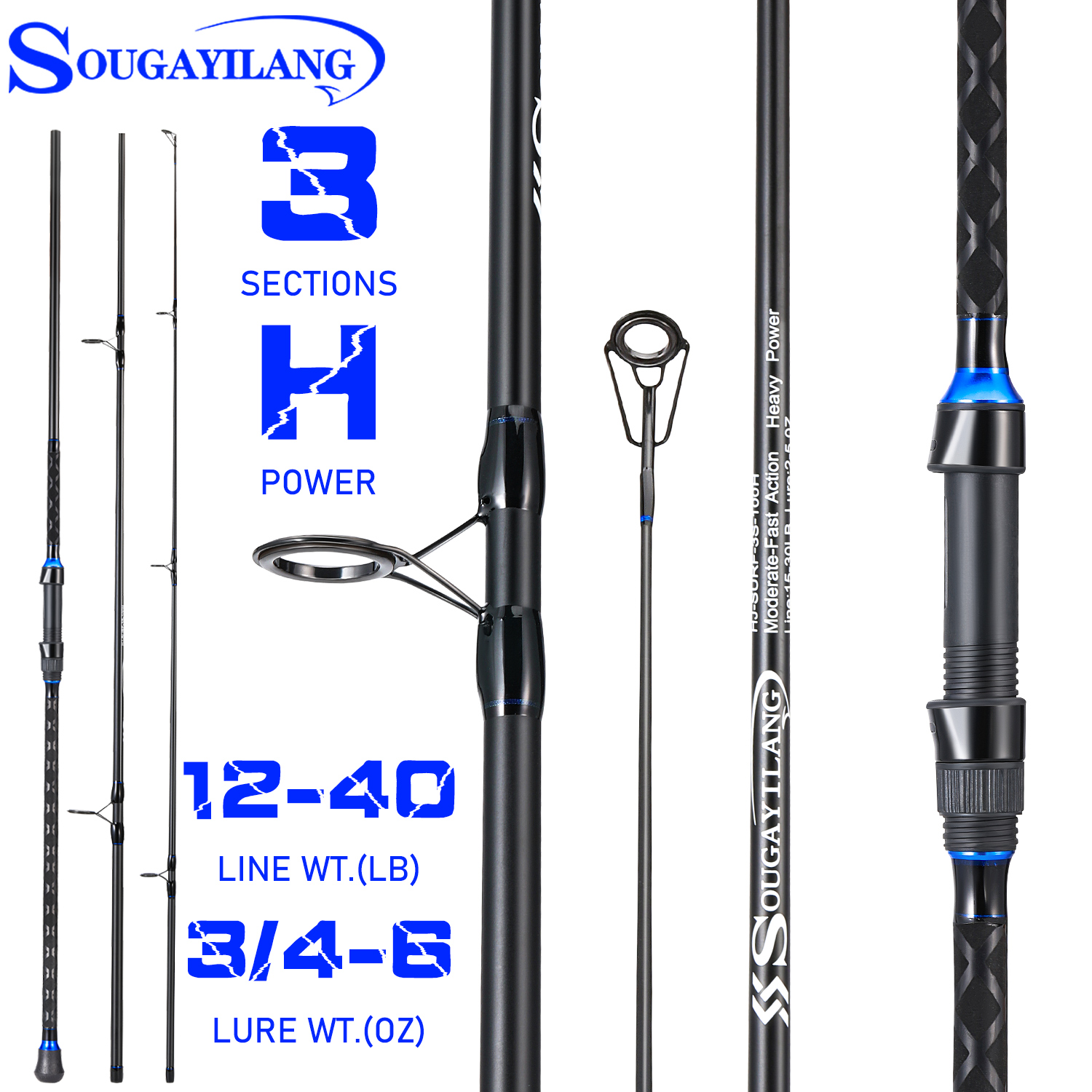 Sougayilang 2.7/3.0/3.3/3.6m 3 - đánh giá và giá Fishing Rod Surf