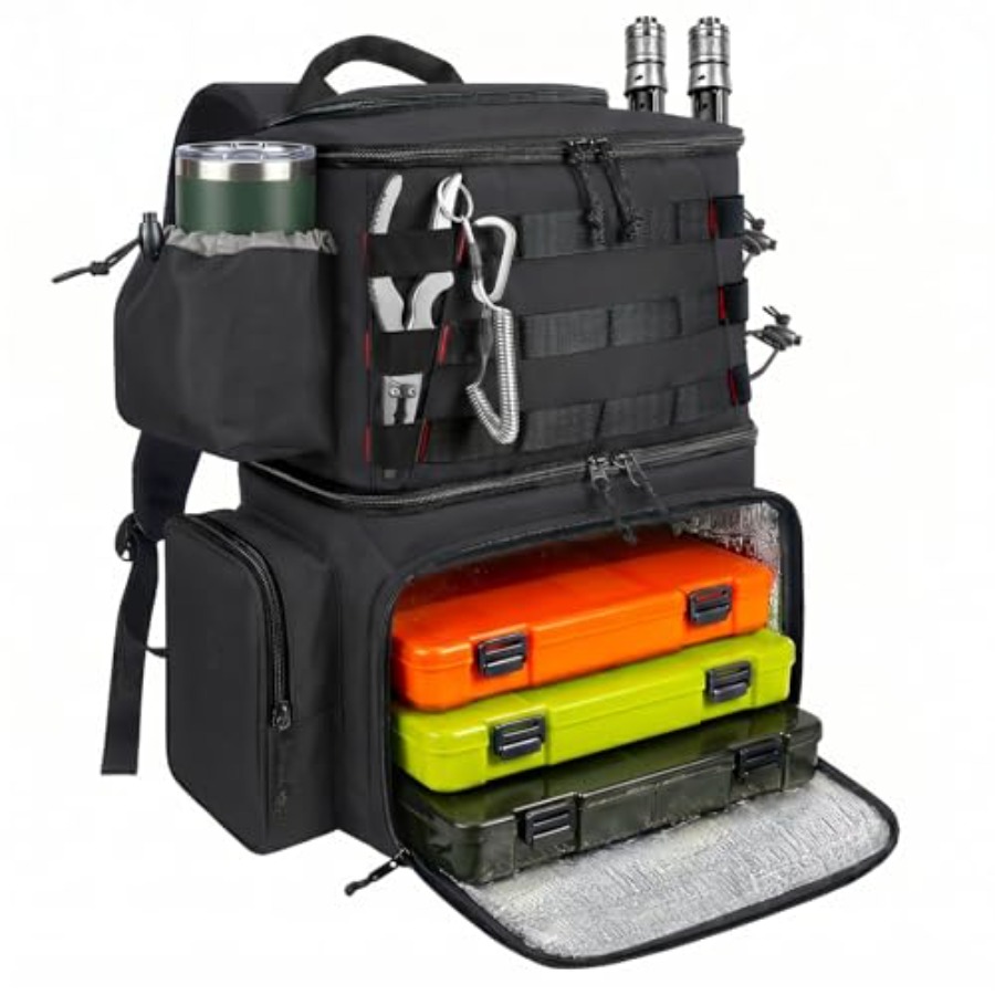 Fishing Backpack, Water Resist - đánh giá và giá Fishing Rod Holder