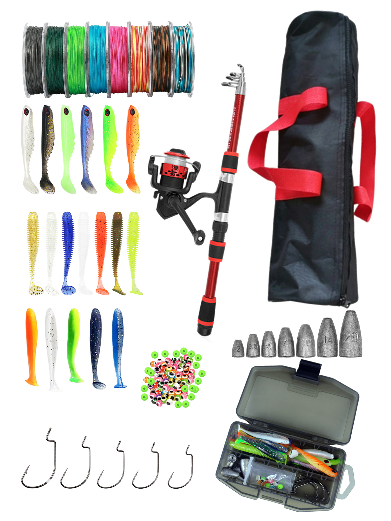 Fishing Rod Reel Combos Collap - đánh giá và giá Fishing Rod Spinning