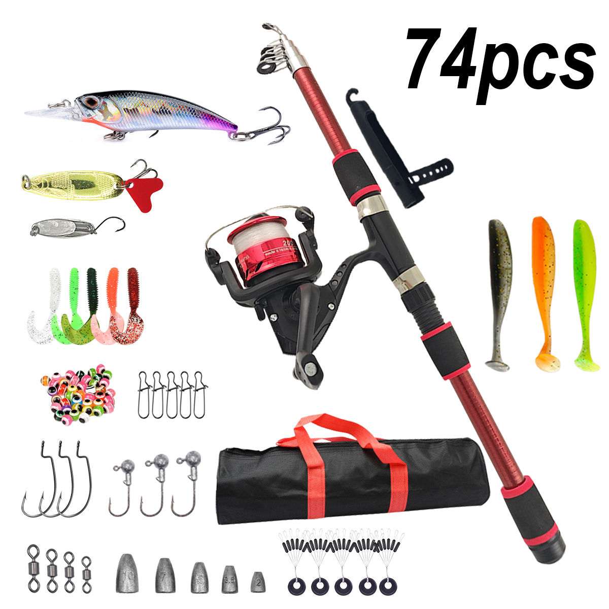 Fishing Pole Set Full Kits Wit - đánh giá và giá Fishing Rod Spinning