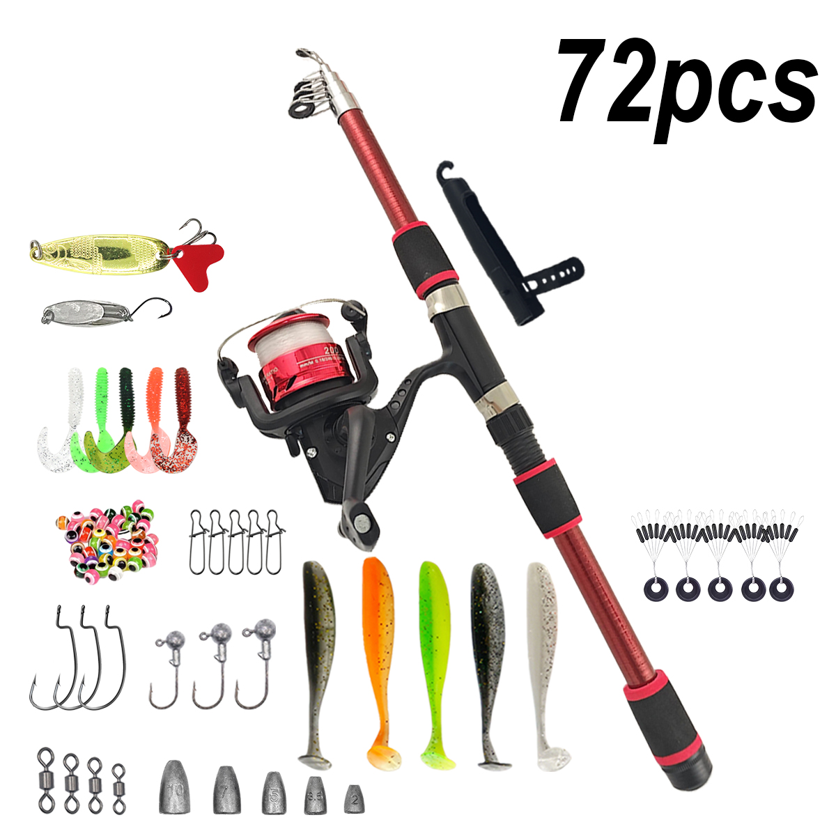 Fishing Pole Set Full Kits Wit - đánh giá và giá Fishing Rod Spinning